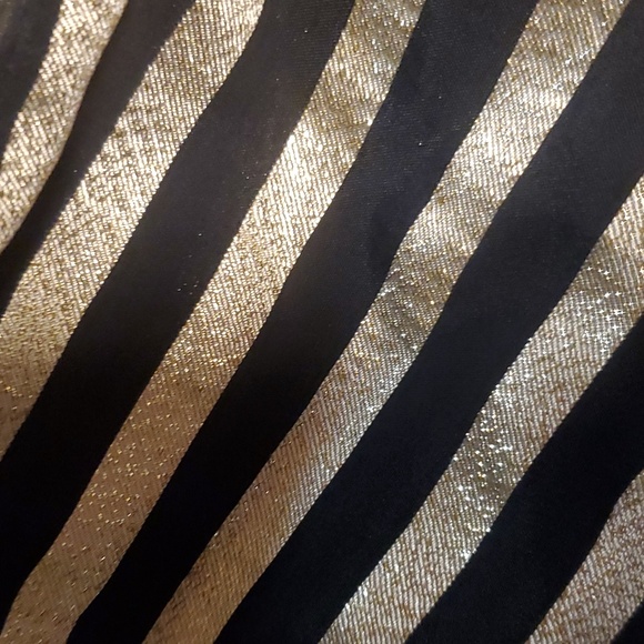 Nwt Pinko black and gold metallic stripe skirt sz  36 - Picture 3 of 9